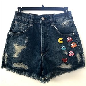 Pac-Man Denim Bermuda Shorts